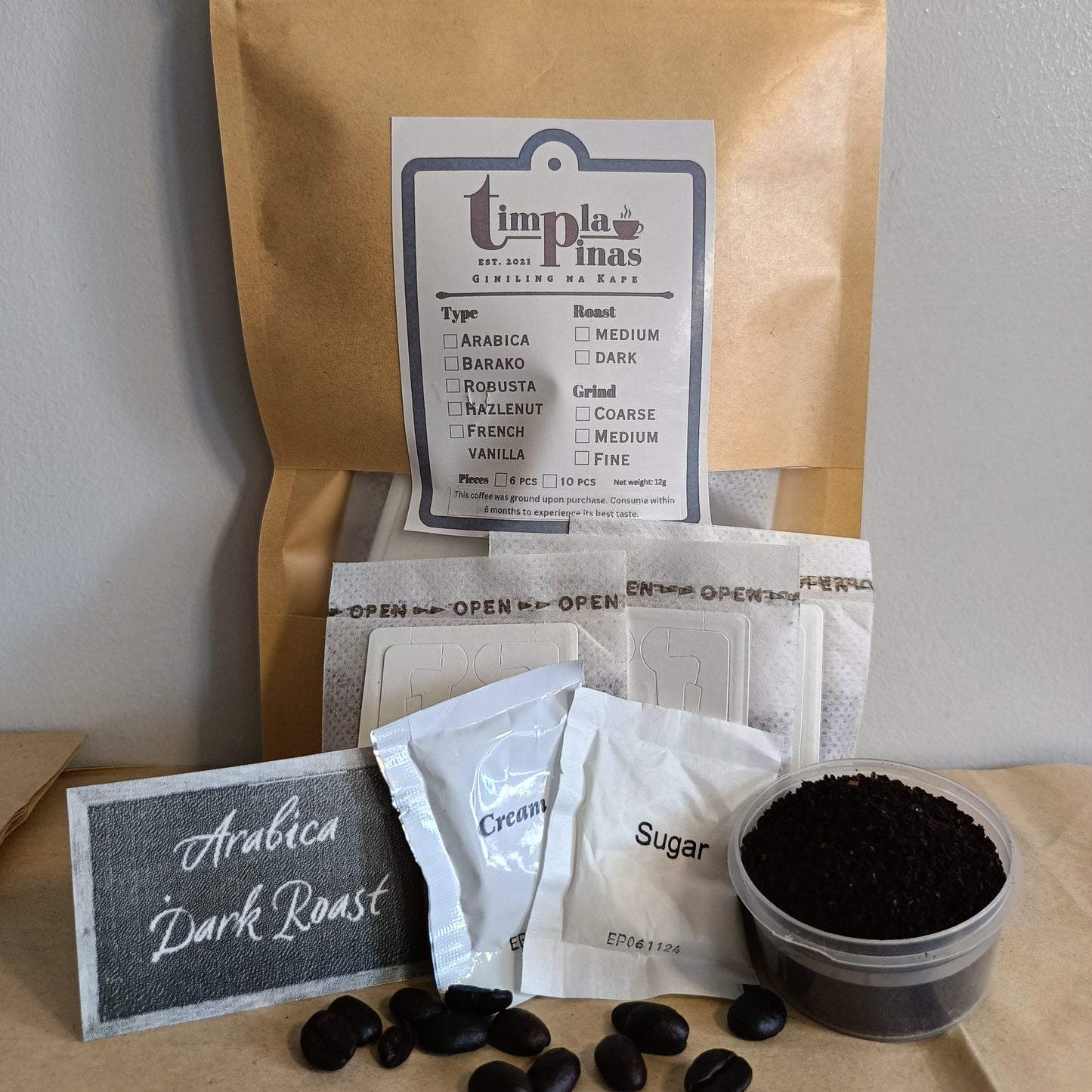 [TP] 12g Arabica Drip Coffee Medium and Dark Roast